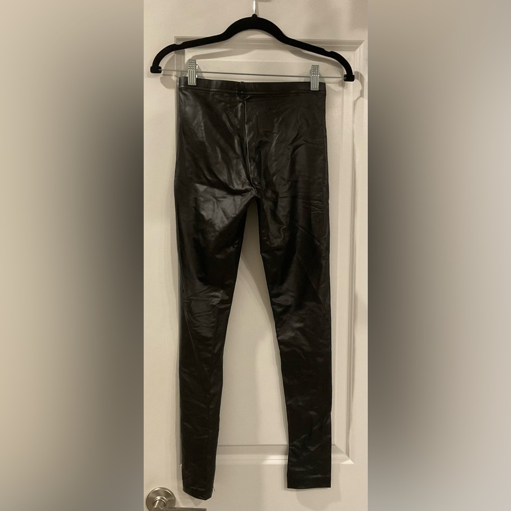 American Apparel Faux Leather Stretch Liquid Leggings - Picture 2 of 3